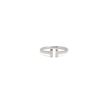 Tiffany & Co 18K White Gold T Wire Ring Size 16, 17 aa65789 159422052 [P]