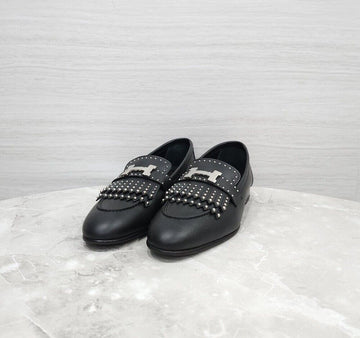 Hermes Royal Studded Loafer Black Silver 156700991 [P]