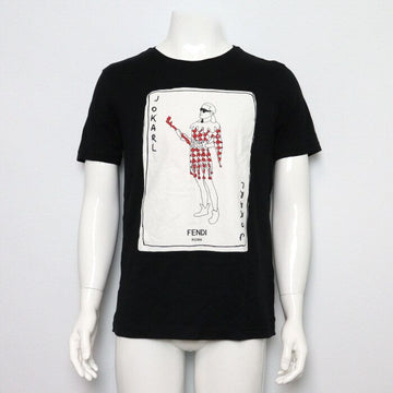 FENDI Jokarl Druck Kurzarm T-Shirt für Herren in Schwarz 0894 159422214 [P]