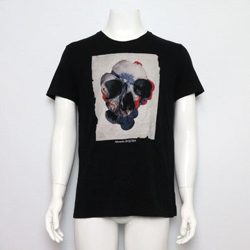 Alexander McQueen Black Cotton Skull Print Short Sleeve T-Shirt 557147 159422245 [P]