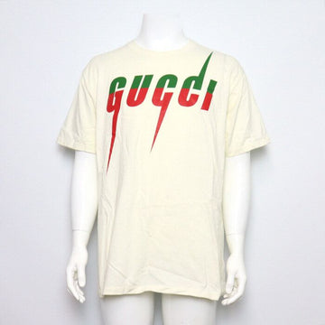 Gucci White Cotton Blade Printed Oversized Men's T-Shirt 565806 159422286 [P]
