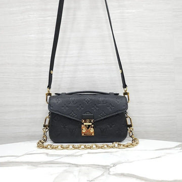 Louis Vuitton Pochette Metis East West Monogram Empreinte Chain Shoulder Crossbody Bag M46595 159422299 [P]