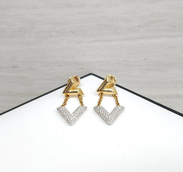 Louis Vuitton Diamond Volt Earrings Q96973 156701511 [P]