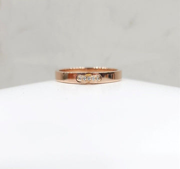 CHAUMET 18k Diamond Liang Evidence Wedding Band Ring 18K Rose Gold Size 55 121376462 [P]