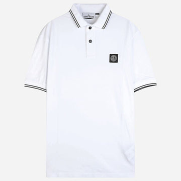 STONE ISLAND Polo-Shirt mit 6F-Logo-Patch in Weiß 2200010 S0018 V1001 159427228 [P]