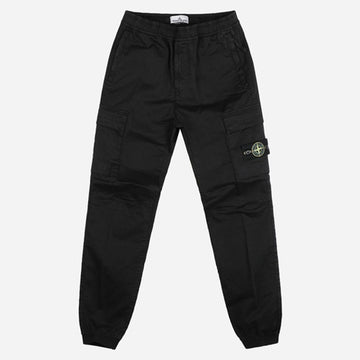 STONE ISLAND Cargo-Hosen aus Twill mit Wappen-Patch in Schwarz 3100033 S0014 V0029 159427231 [P]