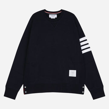 THOM BROWNE Klassischer diagonaler Sweatshirt Navy MJT021H 00535 461 159427293 [P]