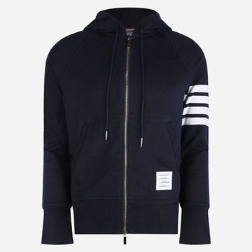 Thom Browne Hooded Zip-Up in Navy 159427297 [P]
