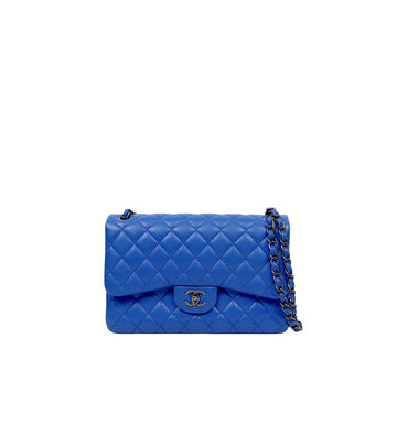 CHANEL Blaues großes Kaviar Classic Bag Double Flap 66370 159447098 [P]