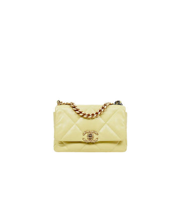 CHANEL Gelbe 19 Schultertasche 67322 159446955 [P]