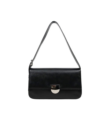 SALVATORE FERRAGAMO Schwarze Gancini Klappen Umhängetasche 66186 159446975 [P]