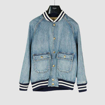 Celine Washed Denim Teddy Jacket 15097 159459661 [P]