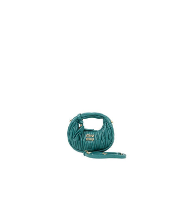 Miu Miu Green Matelassé Micro Wonder Bag 65265 159465184 [P]