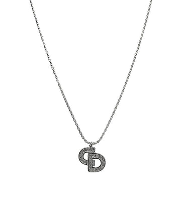 Dior Cubic CD Silver Necklace 57282 159465115 [P]