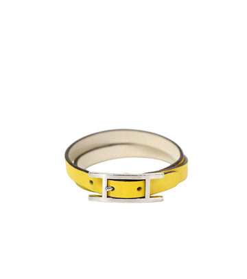 Hermes Yellow Bihapi Double Tour Bracelet 47049 159470143 [P]