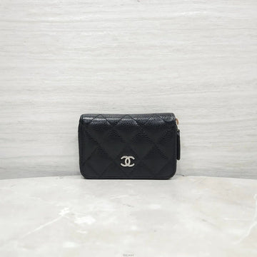 CHANEL Classic Caviar Zip Card Holder with CC Logo AP0216 157984149 [P]