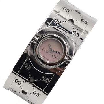 GUCCI トゥイルバングル 23MM ピンクシェルダイアル ハートエディション クォーツ スチール レディースウォッチ aa66364 159479705 [P]
