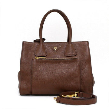 PRADA Tasche aus braunem Vitello Daino mit einer Tasche BN2626 159481251 [P]