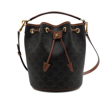 CELINE トリオペ クララ ドローストリング バケット トートバッグ ショルダーバッグ クロスボディバッグ 116882FQM 159481400 [P]