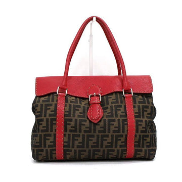 Fendi Canvas Red Leather Tote and Shoulder Bag 8BR449 AA66827 159481632 [P]