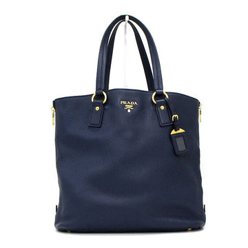 PRADA ネイビー ビテロ ダイノ サイド ジッパー ショルダーバッグ 4372 159481640 [P]
