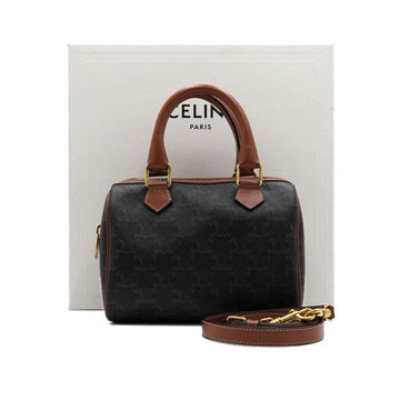 CELINE トリオペ キャンバス スモール ボストン トートバッグとショルダーバッグ aa65395 157899850 [P]