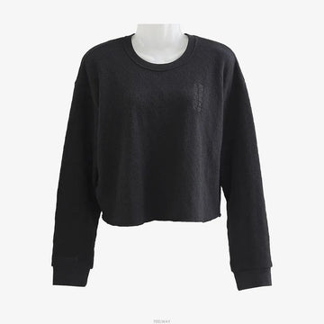 Chrome Hearts Pakk You Tonal Monogram Cross Crop Sweatshirt Black QF6AX82C 159483546 [P]