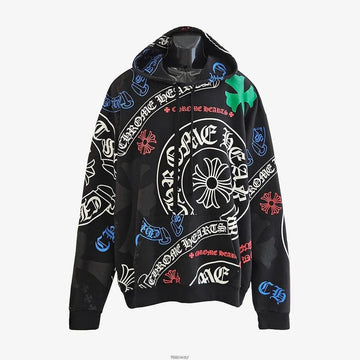CHROME HEARTS Stencil Multi-Logo Pullover Hoodie XXL Schwarz Q7FCEQ8J 159485571 [P]