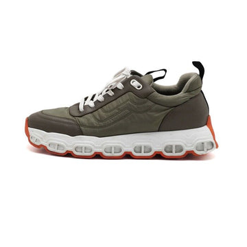 HERMES H241903Z Khaki Parachute Fabric Kapskin Impulse Männer Sneakers 66030 159487387 [P]