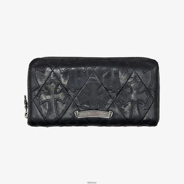 Chrome Hearts Leather Patch Long Wallet Black 0XSOUBQH 159488931 [P]