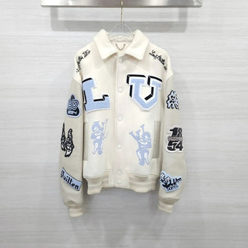 LOUIS VUITTON Mixed Leather Varsity Blouson Jacket 1AAHHE 157982445 [P]