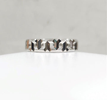 TIFFANY & CO t 18k T True Wide Ring 18K Weißgold 10.5 132134393 [P]