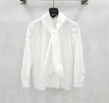 Louis Vuitton Women's White Monogram Fil Coupe Tie Shirt 1A604V 151338597 [P]
