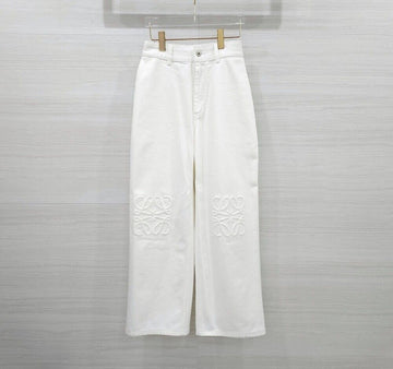 LOEWE 刺繍入りホワイトデニムパンツ 156777111 [P]