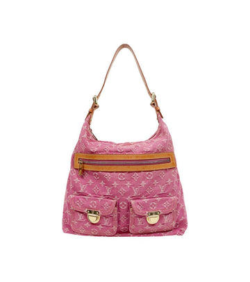 LOUIS VUITTON Rosa Denim Baggy Schultertasche 66993 159557306 [P]