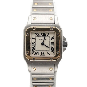 CARTIER W20012C4 18K Goldkombination Santos Galbee Kleine Quarz Damenuhr 159558153 [P]