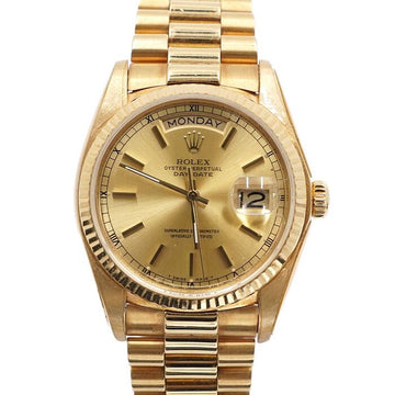 ROLEX 18K Gold Day-Date 36MM Herren Uhr 18038 159558306 [P]