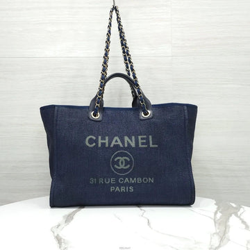 CHANEL Doubille Tasche Große Tote Chain Schultertasche Navy 26er A66941 159558307 [P]