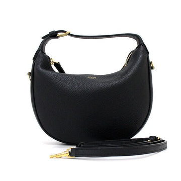 CELINE Tote- bzw. Schultertasche in schwarzem geprägtem Kalbsleder 120723ENY 159558348 [P]