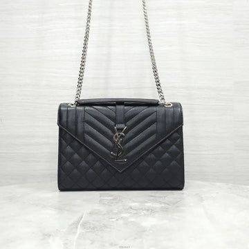 SAINT LAURENT クッションレザー チェーンショルダーバッグ ミディアム 600185 158038946 [P]