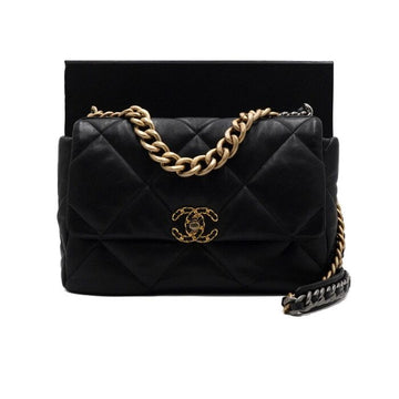 CHANEL Große Flap-Kette Tote Bag und Schultertasche in Schwarz 19 AS1161 159558371 [P]