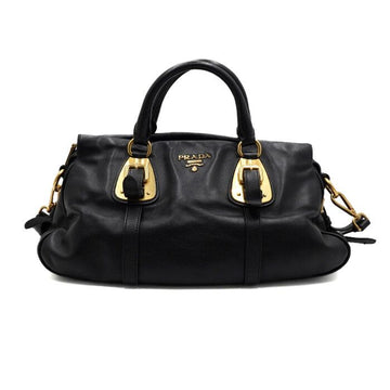 Prada Soft Black Calf Leather Tote and Shoulder Bag with Logo BN1903 159558394 [P]