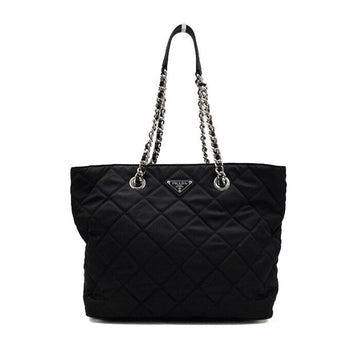 PRADA Ketten-Shopper Schultertasche aus Nylon mit Logo 1BG017 Schwarz 159558396 [P]