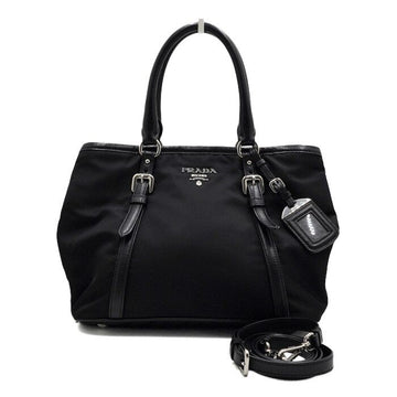 PRADA Tote-Bag und Schultertasche aus Nylon in Schwarz mit Logo BN1841 159558400 [P]