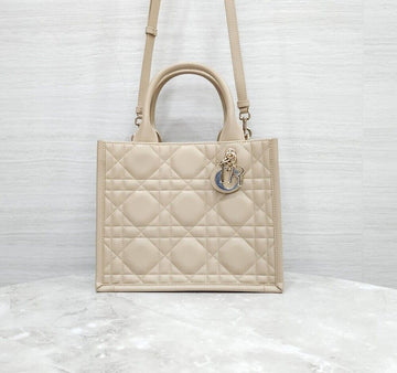 DIOR Leder Buch Tote Klein Tasche Puder Beige M1325OWHP 156744187 [P]