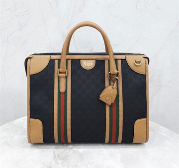Gucci GG Supreme Bowelato Canvas Duffle Bag 715671 138386614 [P]