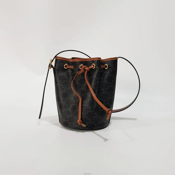 CELINE Drei-Fach Drawstring Bucket Bag 159560626 [P]
