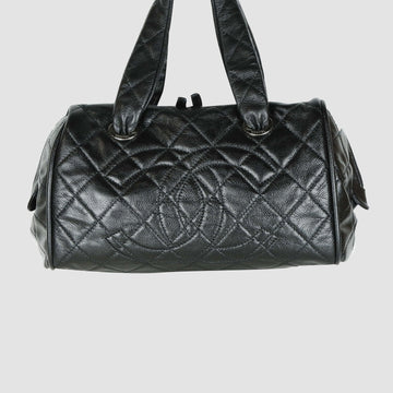 CHANEL Caviar Bowling Tote Bag 15111 159562589 [P]