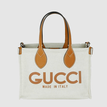 GUCCI Leinen Canvas Druck Tote Tasche Crossbody 772144 15106 159562614 [P]