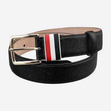 Thom Browne Pebble Leather Belt Black 159562752 [P]